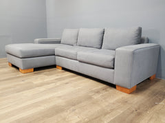 Melrose 2pc Sectional Sofa LAF in CHROMIUM