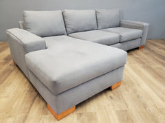 Melrose 2pc Sectional Sofa LAF in CHROMIUM