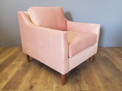 Sutton Chair in BLUSH VELVET