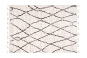 Diana Fringe Shag Area Rug CREAM