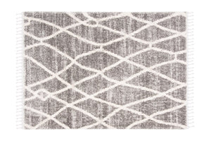 Diana Fringe Shag Area Rug STORM GREY