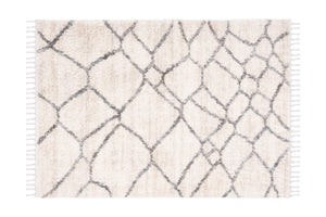 Salacia Fringe Shag Area Rug CREAM