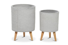 Aaron Planter - SET OF 2 GREY