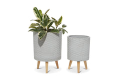 Aaron Planter - SET OF 2 GREY
