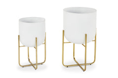 Albert Planter SET OF 2 WHITE