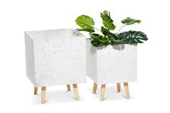 Canyon Planter SET OF 2 WHITE