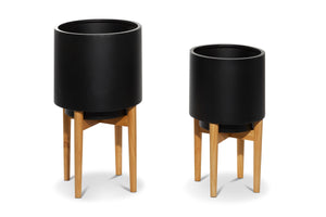 Elbia Planter SET OF 2 BLACK