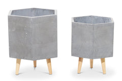 Herman Planter SET OF 2 GREY