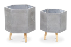 Herman Planter SET OF 2 GREY