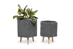 Herman Planter SET OF 2 GREY