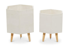 Herman Planter SET OF 2 WHITE