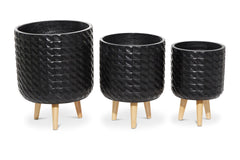 Johnson Planter SET OF 3 BLACK