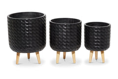 Johnson Planter SET OF 3 BLACK