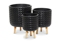 Johnson Planter SET OF 3 BLACK
