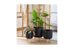 Johnson Planter SET OF 3 BLACK