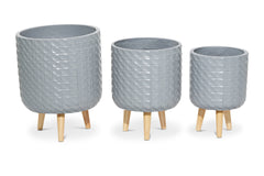 Johnson Planter SET OF 3 GREY