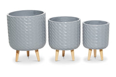 Johnson Planter SET OF 3 GREY