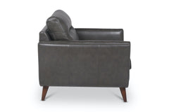 Landon Leather Chair GREY AGATE