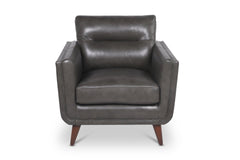 Landon Leather Chair GREY AGATE