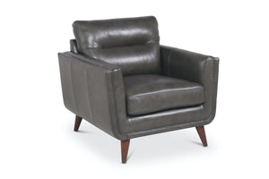 Landon Leather Chair GREY AGATE