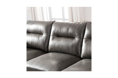 Landon Leather Sofa GREY AGATE