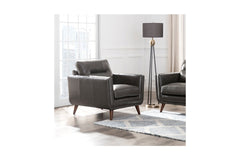 Landon Leather Chair GREY AGATE