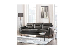 Landon Leather Sofa GREY AGATE