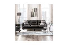 Landon Leather Sofa GREY AGATE