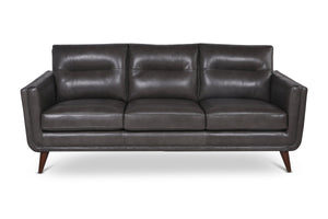 Landon Leather Sofa GREY AGATE