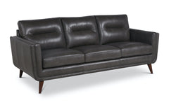 Landon Leather Sofa GREY AGATE