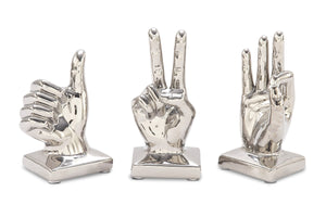 Lennon Sculpture SET OF 3 SILVER