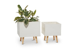 Maddox Planter SET OF 2 WHITE