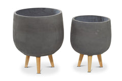 Marcelo Planter SET OF 2 GREY