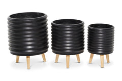 Noah Planter SET OF 3 BLACK