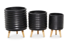 Noah Planter SET OF 3 BLACK