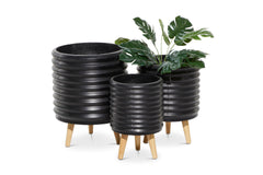 Noah Planter SET OF 3 BLACK