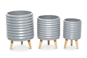 Noah Planter SET OF 3 GREY