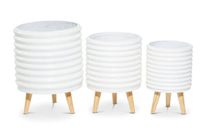 Noah Planter SET OF 3 WHITE