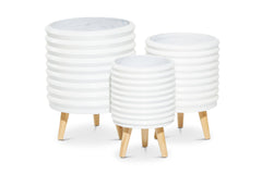 Noah Planter SET OF 3 WHITE