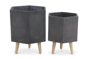 Pally Planter SET OF 2 CHARCOAL
