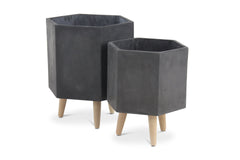 Pally Planter SET OF 2 CHARCOAL