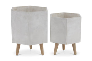 Pally Planter SET OF 2 WHITE