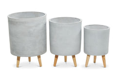 Penny Planter SET OF 3 GREY