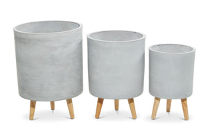 Penny Planter SET OF 3 GREY
