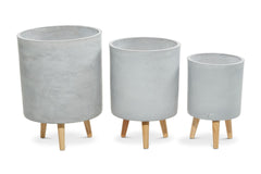 Penny Planter SET OF 3 GREY