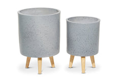 Phillip Planter SET OF 2 GREY