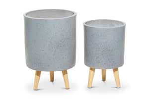 Phillip Planter SET OF 2 GREY