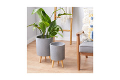 Phillip Planter SET OF 2 GREY