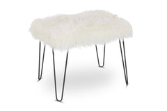 Dunbar Faux Fur Ottoman