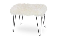Dunbar Faux Fur Ottoman